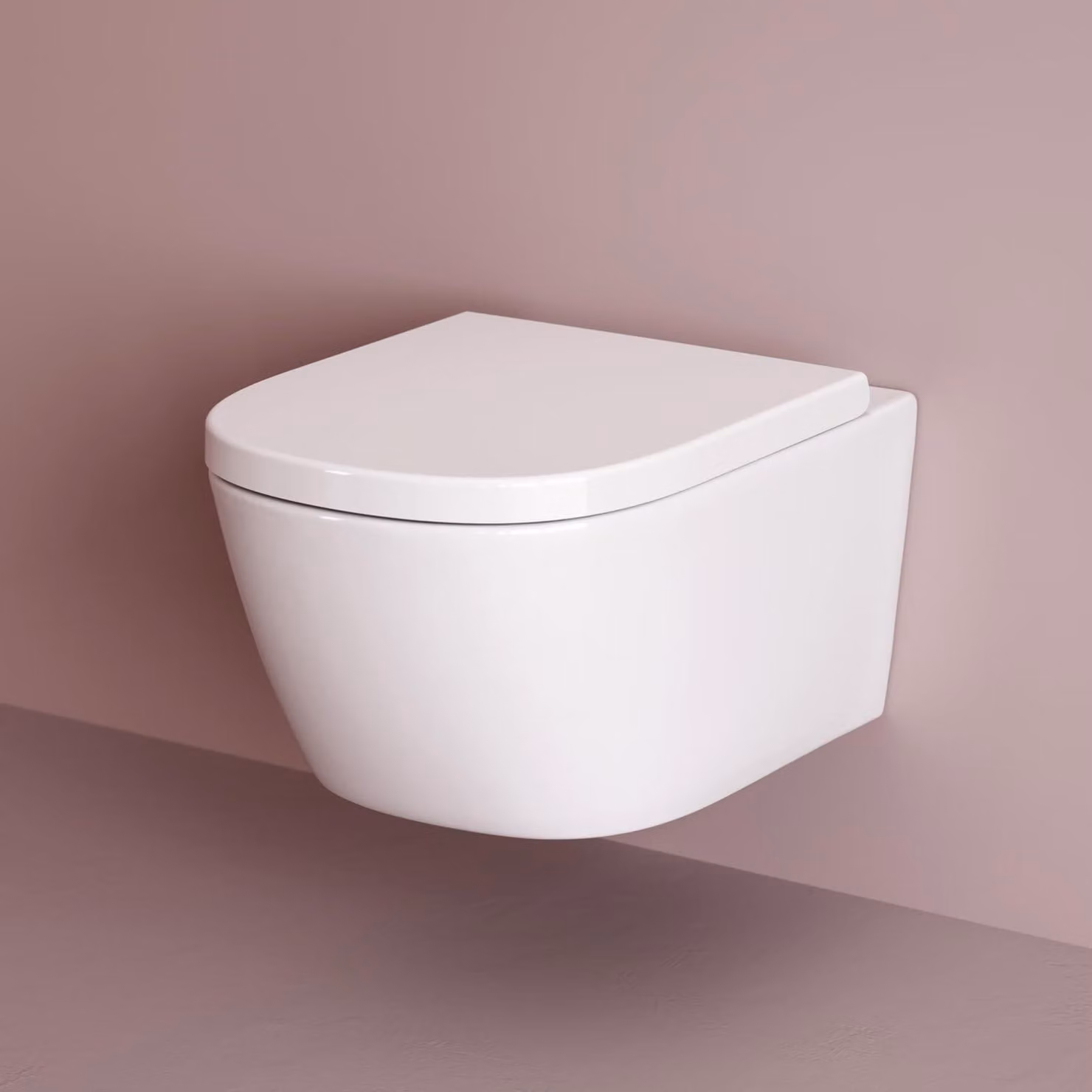 Water WC AquaSpin, senza brida, con sedile in Duroplast e sistema di chiusura ammortizzata