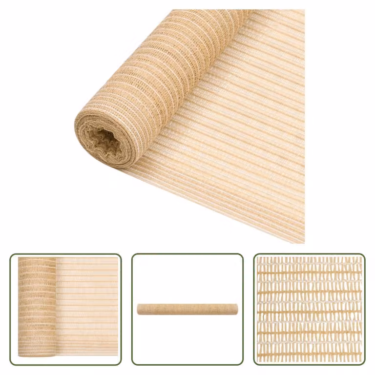 The Living Store Schermo di recinzione Beige 1x50 m HDPE 75 g/m²