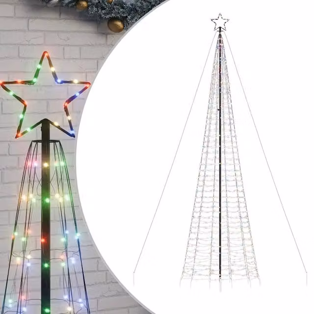 Albero di Natale a LED-Luci decorative natalizie con Punte 1534 LED Colorato 500 cm