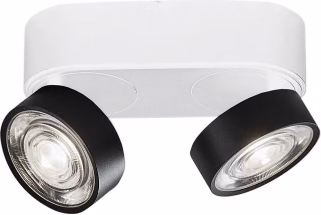 Hole Applique e Plafoniera LED 13W 3000K CRI90 Bianco/Nero - Lampada da soffitto e parete in alluminio pressofuso - Rossini Illuminazione