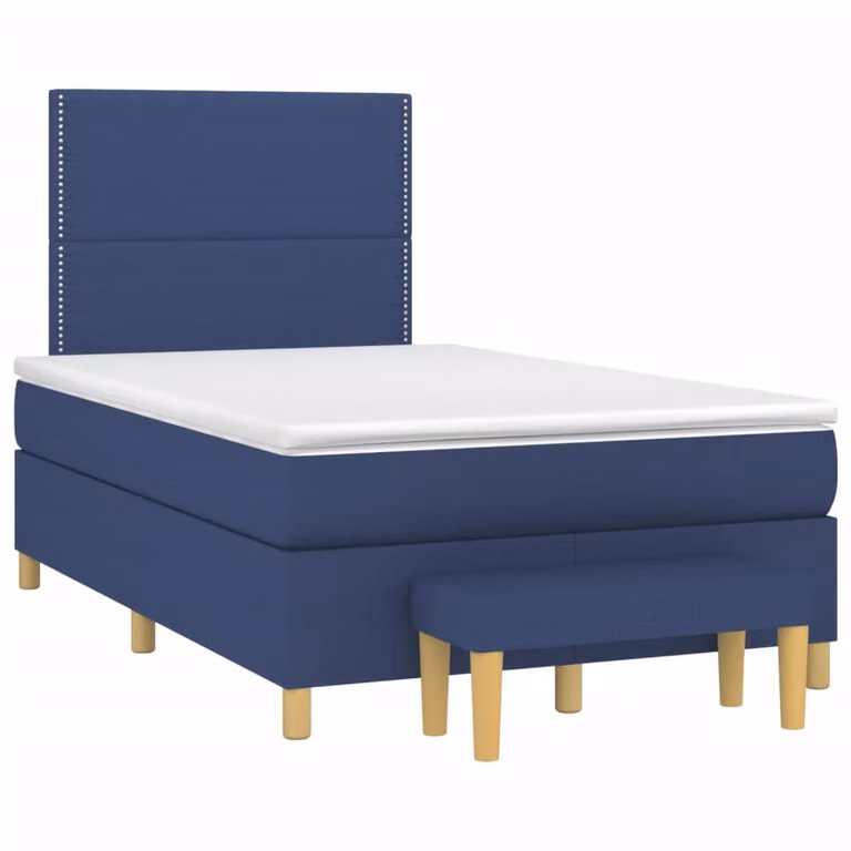 Maison Exclusive - Letto boxspring con materasso blu 120x190 cm Tessuto