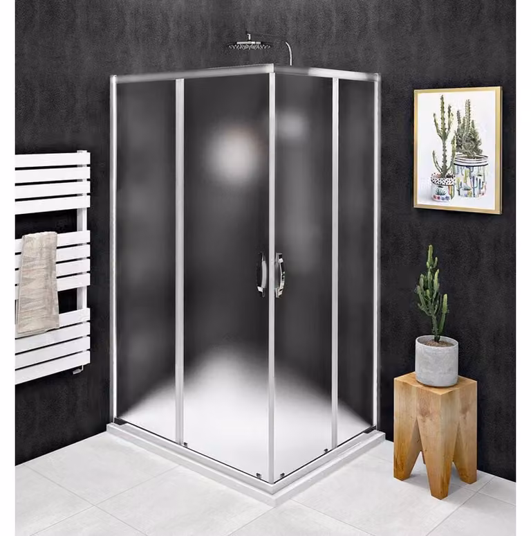 SIGMA SIMPLY Cabina doccia rettangolare 1000x800 mm, versione L/R, ingresso ad angolo, vetro mattone