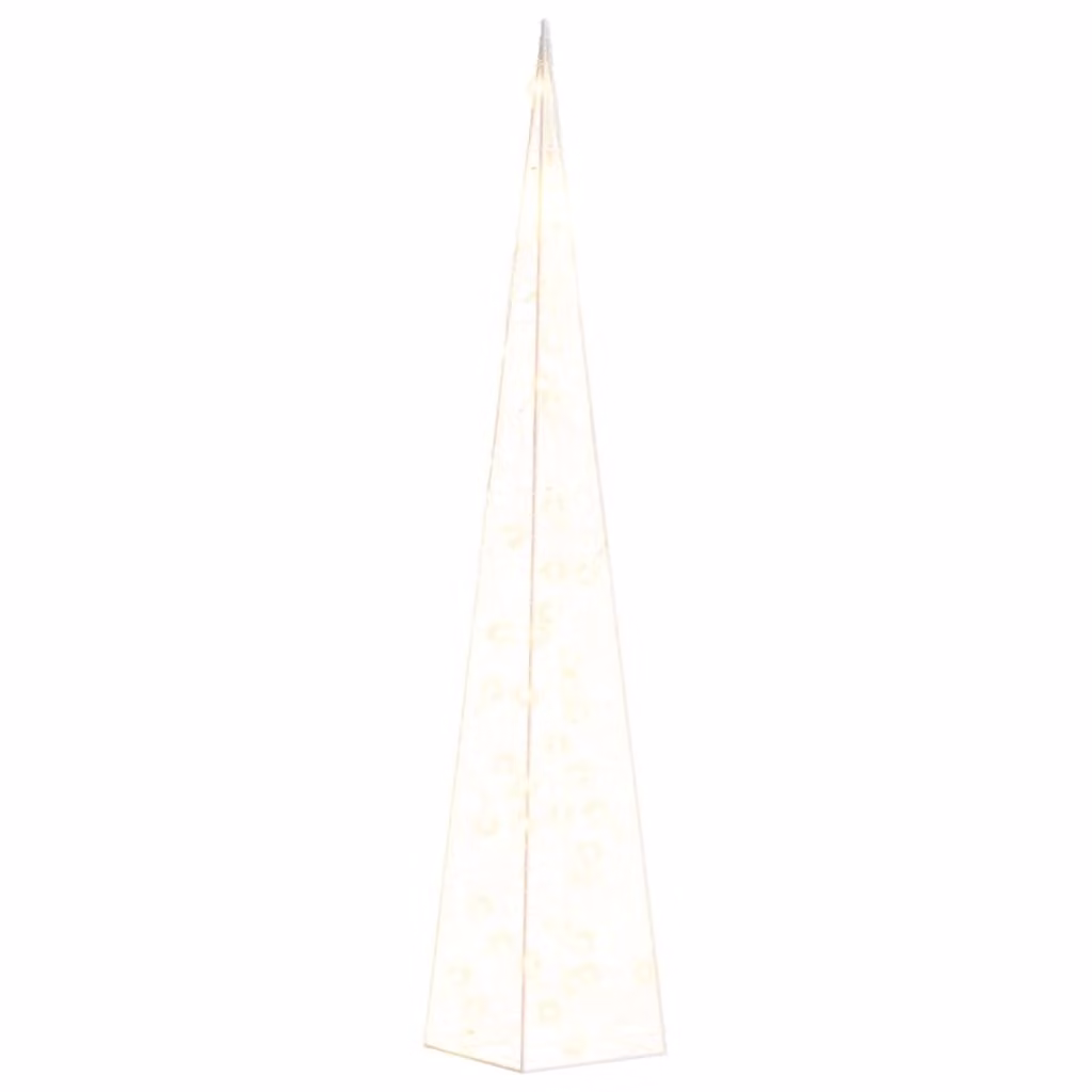 Cono luminoso a LED in acrilico decorazione bianco caldo 90 cm