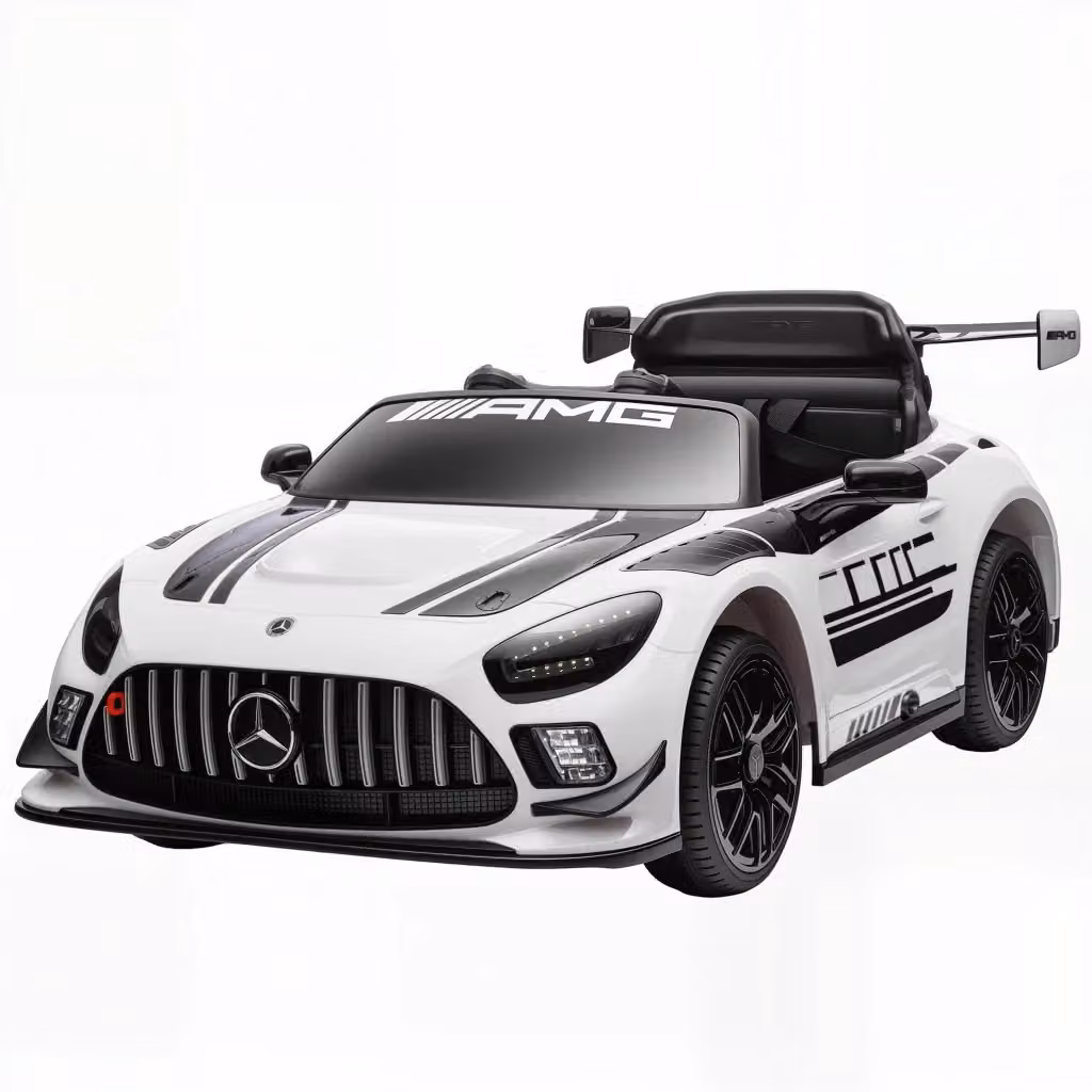 Auto Elettrica Mercedes-AMG per Bambini 3-8 Anni con Telecomando, Luci LED e Rotelle di Trasporto, Bianco – 2