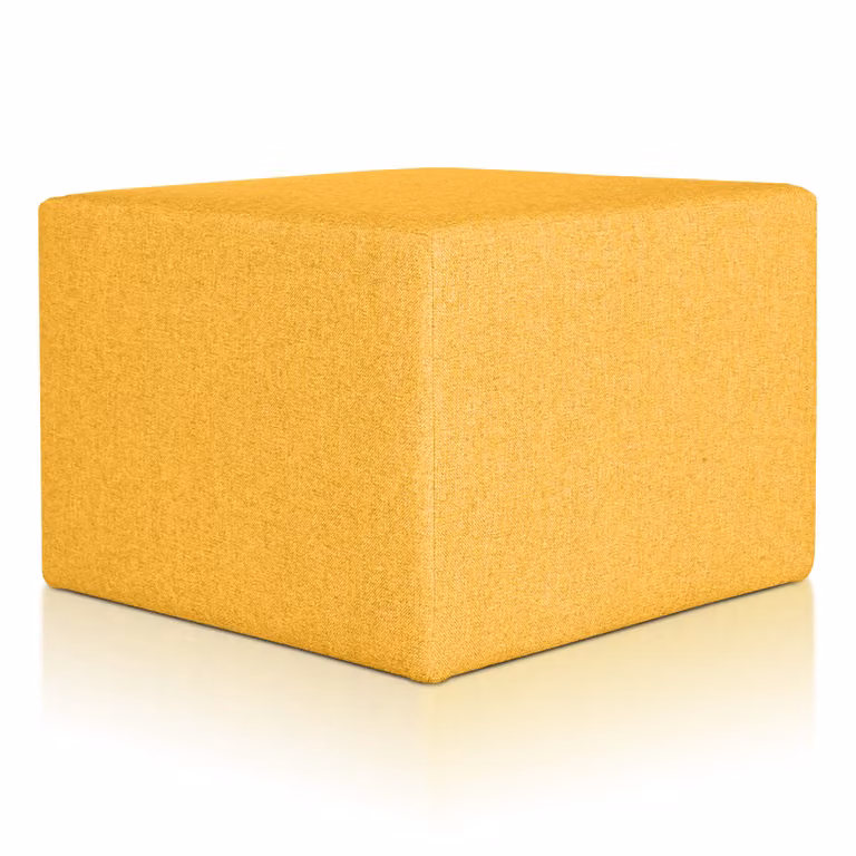 Pouf Rubino 63 x 63 cm Senape