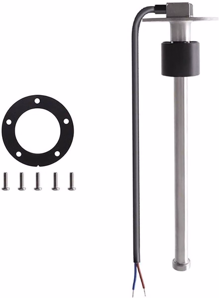 Sensore di livello carburante in acciaio inossidabile per applicazioni marine – Misuratore di livello dell'acqua con 5 fori, adatto per resistenze da 0 a 190 Ohm, da 150 mm a 1000 mm