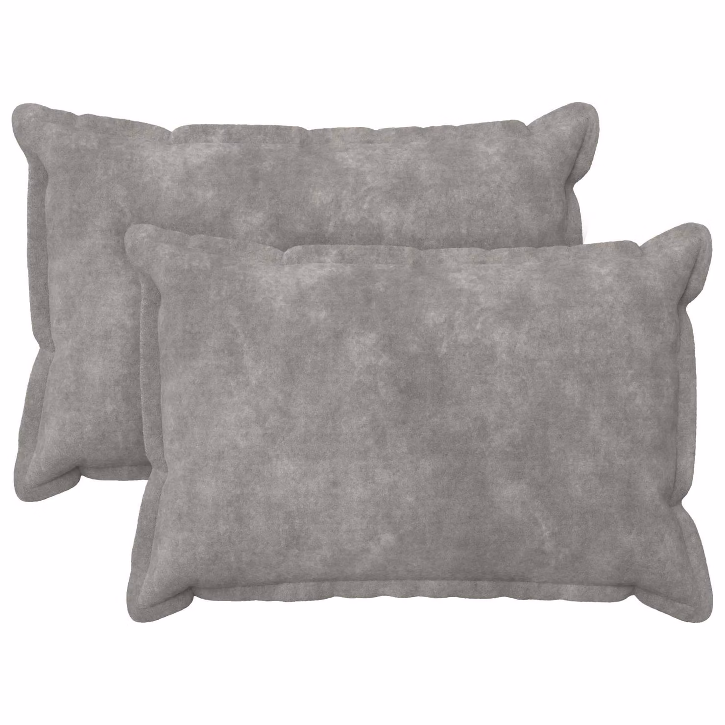 vidaXL Cuscino HOUTEN 2 pz Grigio Chiaro Fleece in microfibra