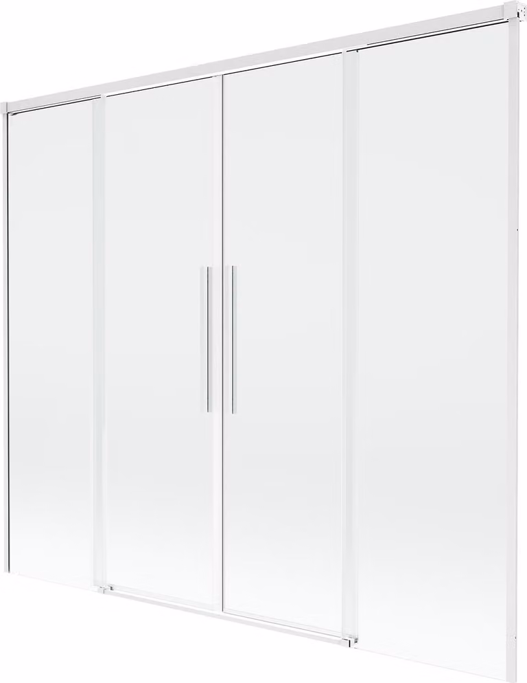 Mexen Rox paravento per vasca da bagno scorrevole a 2 ante 190 x 150 cm, trasparente, bianco - 8C9-190-002-20-00