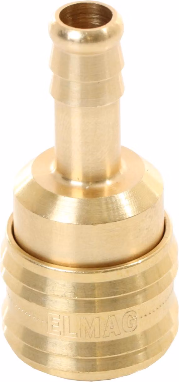 Elmag 42318 Raccordo in ottone con ugello per tubo flessibile da 9 mm