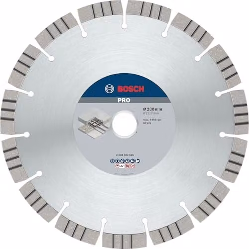 Bosch 1x Disco diamantato PRO Concrete, foro 22,23 mm