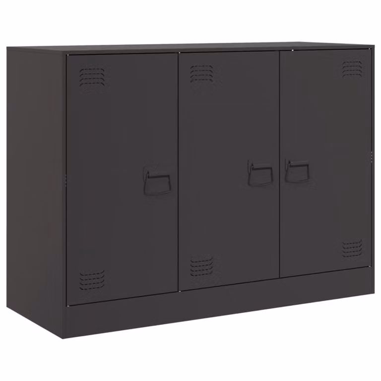Credenza Nera 99x39x73 cm in Acciaio