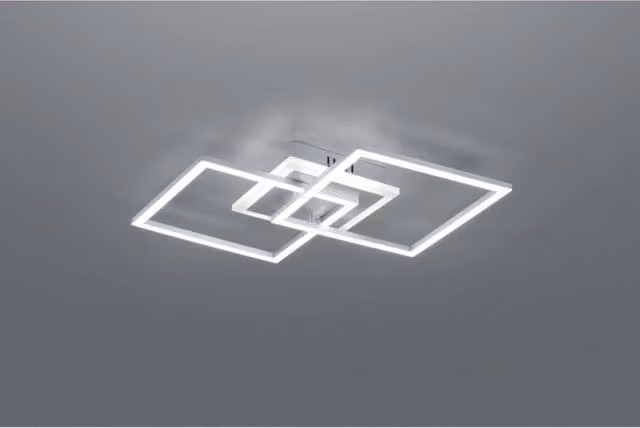 Plafoniera Venida Trio Leuchten in Alluminio con LED da 25W Dimmerabile, L: 57 cm, Colore Bianco