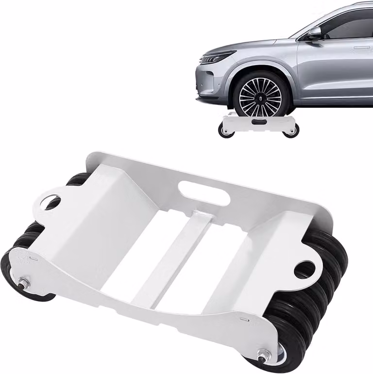 Carrello mobile per pneumatici, capacità di carico 2040 kg, 14 ruote, acciaio, dimensioni 60 x 33 cm, ideale per officine