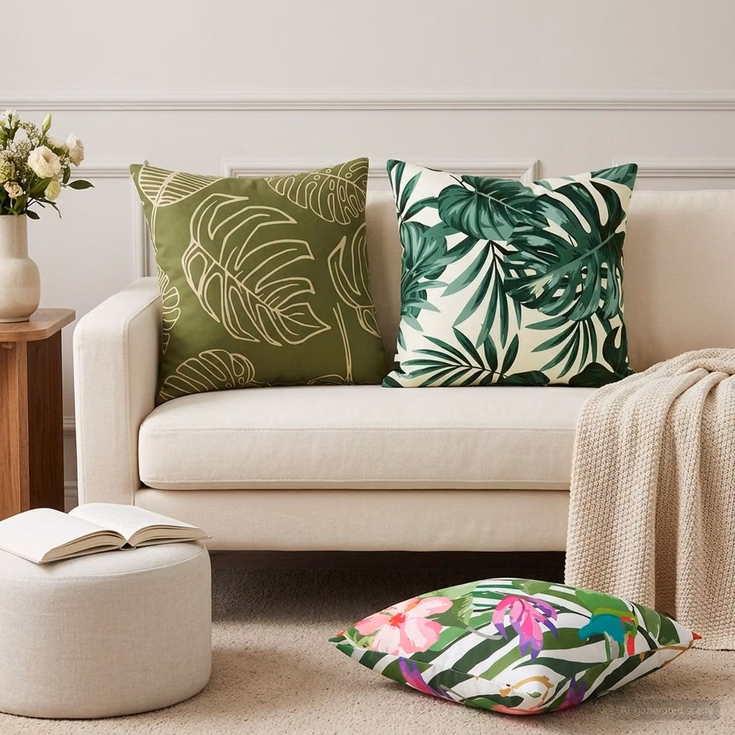 vidaXL Cuscino con cuscino HEERLEN 12 pz Multicolore Poliestere