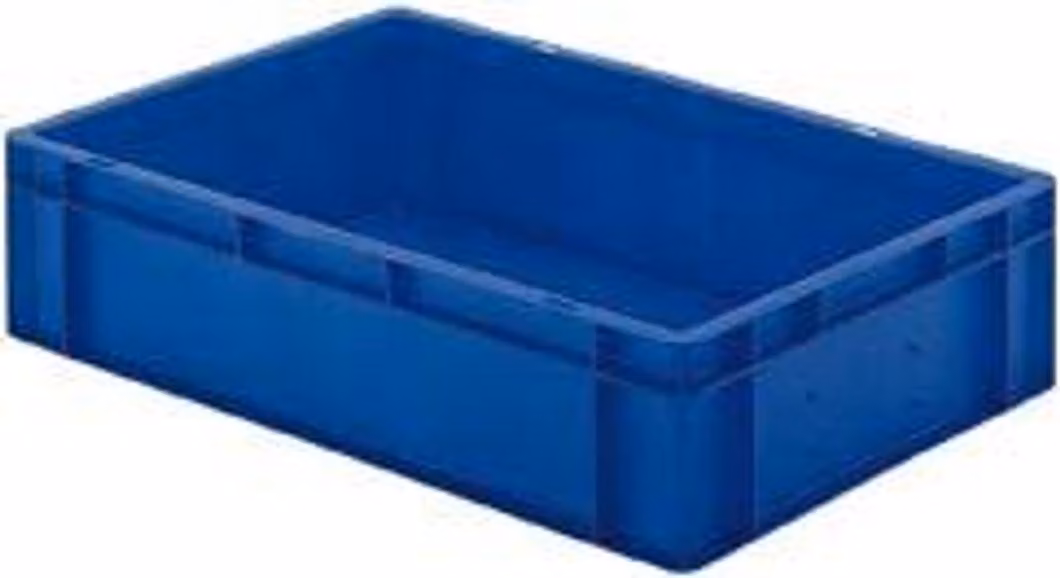 LA-KA-PE Contenitore da trasporto impilabile L600xL400xH145mm - TK600/145-0 BLU