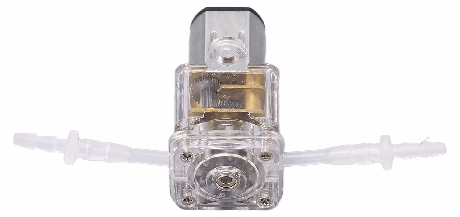 Mini-pompe peristaltiche da 1 ml/min, risoluzione di 0,001 m, attacco G10, alimentazione 6V