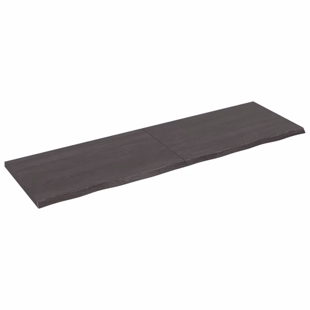 Piano Bagno Marrone Scuro 200x60x(2-4)cm Legno Trattato