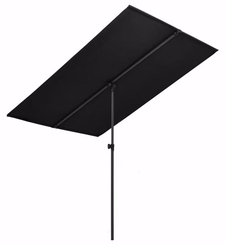Ombrellone da giardino, rotazione a 360°, palo in alluminio, dimensioni 180x130x215 cm, altezza regolabile