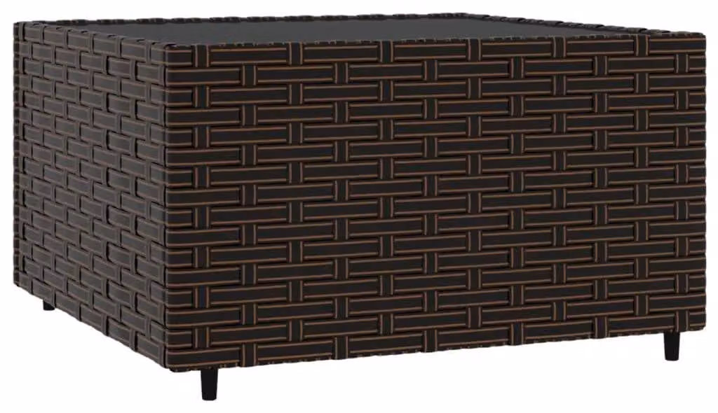 Tavolino da giardino Bruine in rattan sintetico, dimensioni 50 x 50 x 30 cm