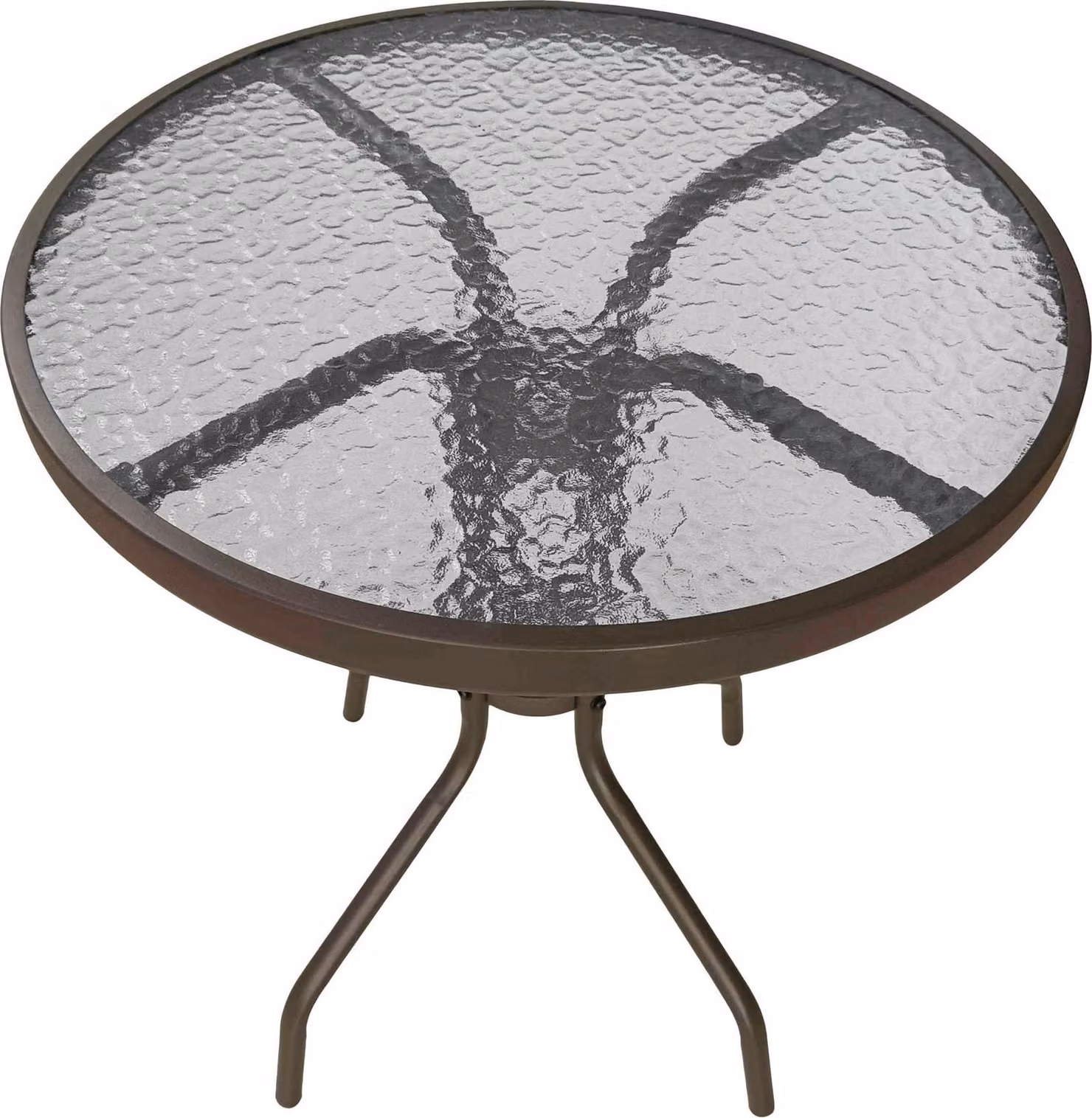LC Garden »Garvista« Tavolo da giardino rotondo Ø60 cm in metallo/vetro Tavolo da balcone Tavolo da bistrot