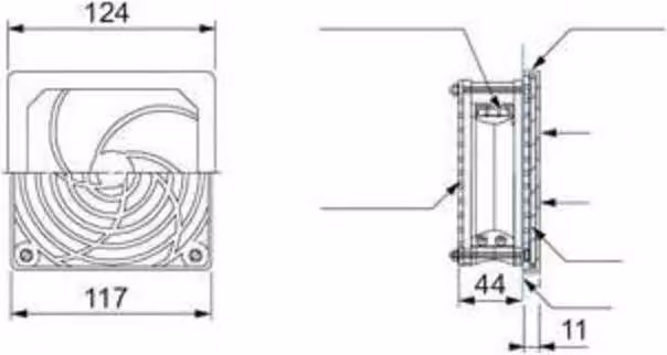 Ventilatore con filtro Schneider Electric IP20 65 m³/h NSYCVF65M115PF