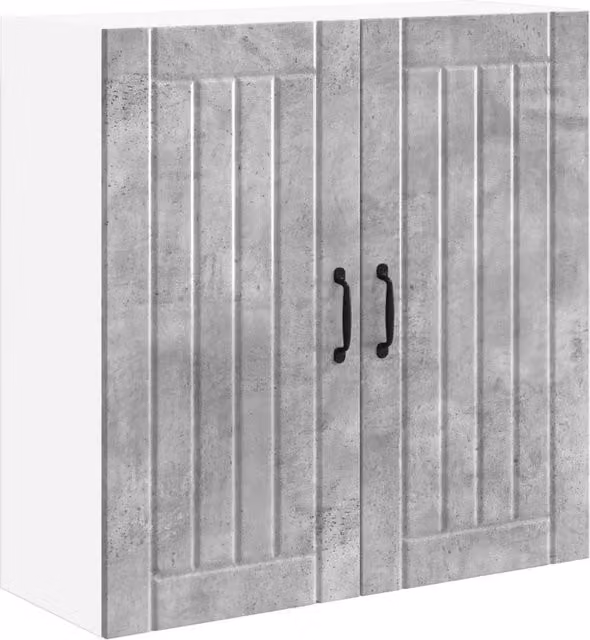 Pensile da cucina LUCCA Grigio, armadietto a muro moderno con ante a battente e ripiani interni, L 80 cm x P 31 cm x H 80 cm