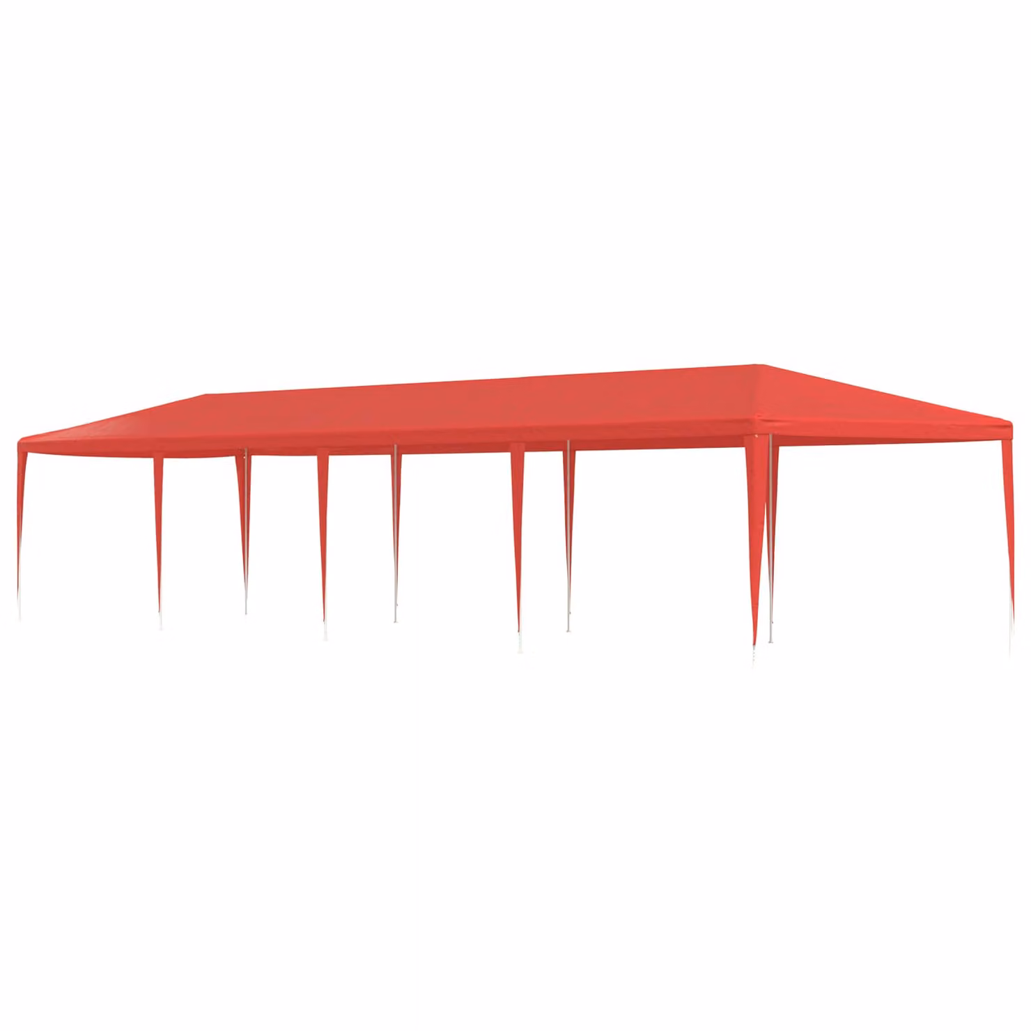 Tenda Party vidaXL Rossa in PE e Acciaio L: 1200 cm, P: 300 cm, H: 255 cm