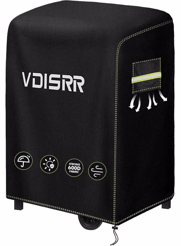 Copertura resistente alle intemperie per barbecue, modello heavy-duty, realizzata in tessuto Oxford 600D, dimensioni 77x70x110 cm, adatta a barbecue a gas con 2 bruciatori e ripiano laterale