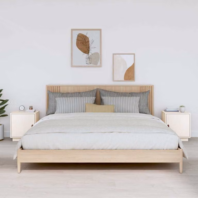 Set di 2 comodini vidaXL in legno massello di pino bianco, design moderno, L 40 cm x P 34 cm x H 45 cm