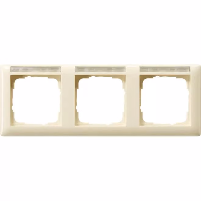 Gira 109301 Cornice di copertura tripla BSF orizzontale Standard 55 Bianco crema