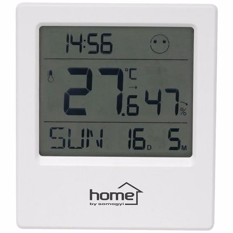 Termometro e igrometro per interni con orologio HOME HC16