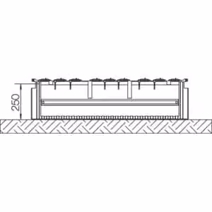 Presa da pavimento Hager, KVS, misura 2, per installazione a pavimento ZAX022F