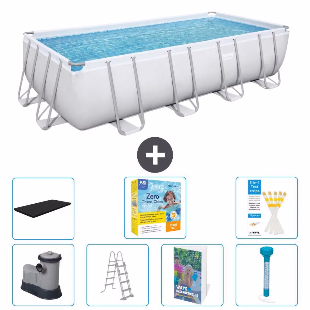Bestway Power Steel, piscina rettangolare - 549x274x122 cm - 6 pezzi, modello S532