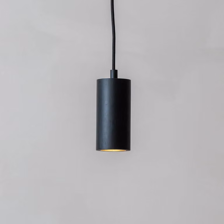 Good & Mojo Lampada a sospensione Java, Nero, Corridoio, bambù, Scandinavo, Lampada a sospensione
