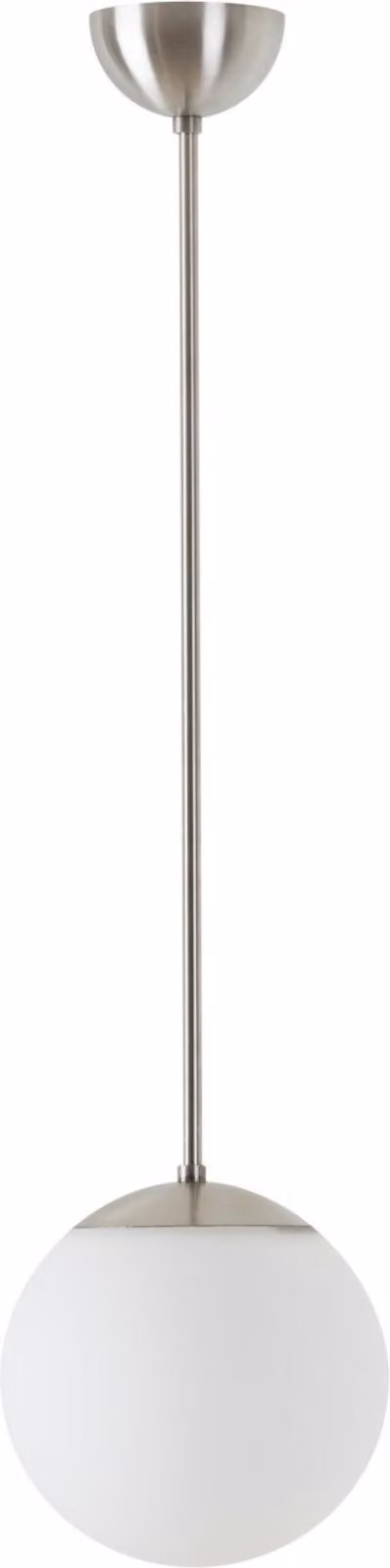 OSMONT ADR60532 ADRIA P1 apparecchio a sospensione in vetro acciaio inox spazzolato/bianco IP40 4000 K 8W LED