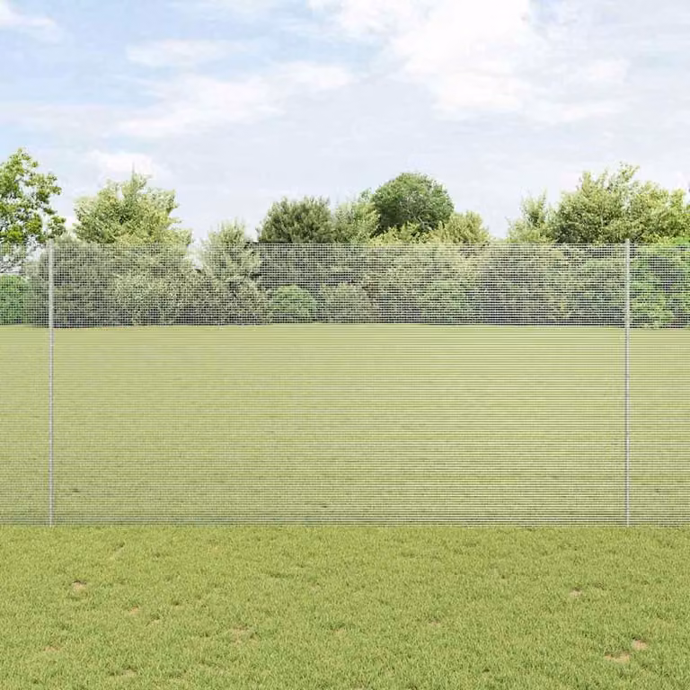 Maison Exclusive - Recinzione con Posto Argento 1,6 x 25 m Acciaio