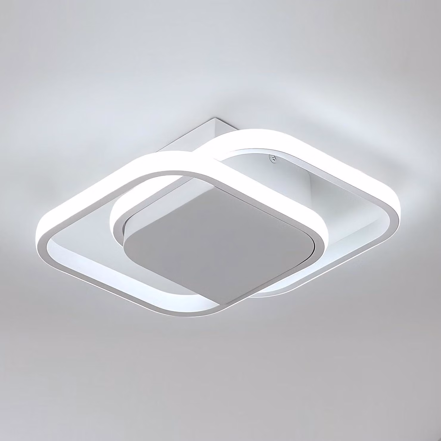 Lampada da soffitto a LED, 24W, 2880 lumen, bianco freddo, quadrata