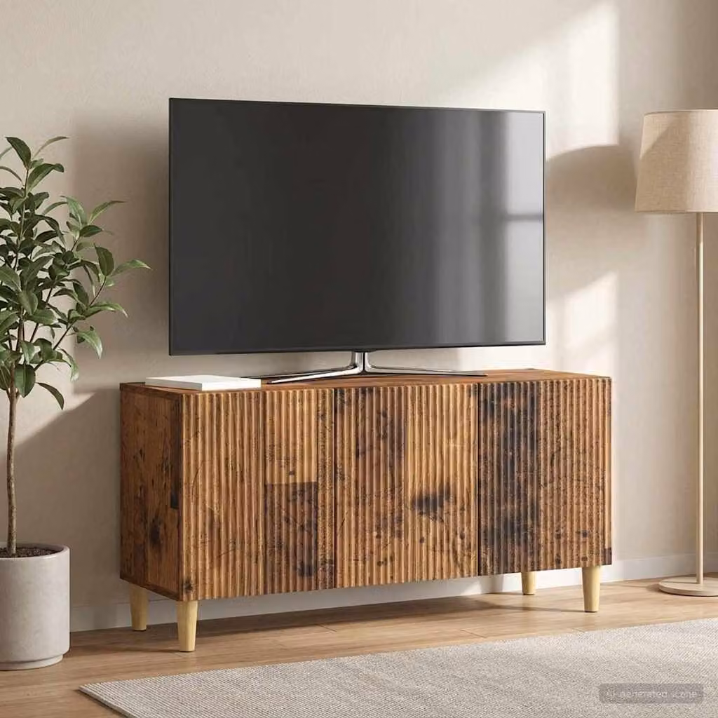Mobile TV moderno vidaXL in legno color marrone, L 99 x P 34,5 x H 50 cm