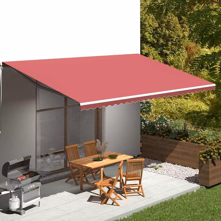 Tessuto di ricambio per tenda da sole vidaXL in poliestere, colore rosso borgogna, L: 600 cm, P: 350 cm