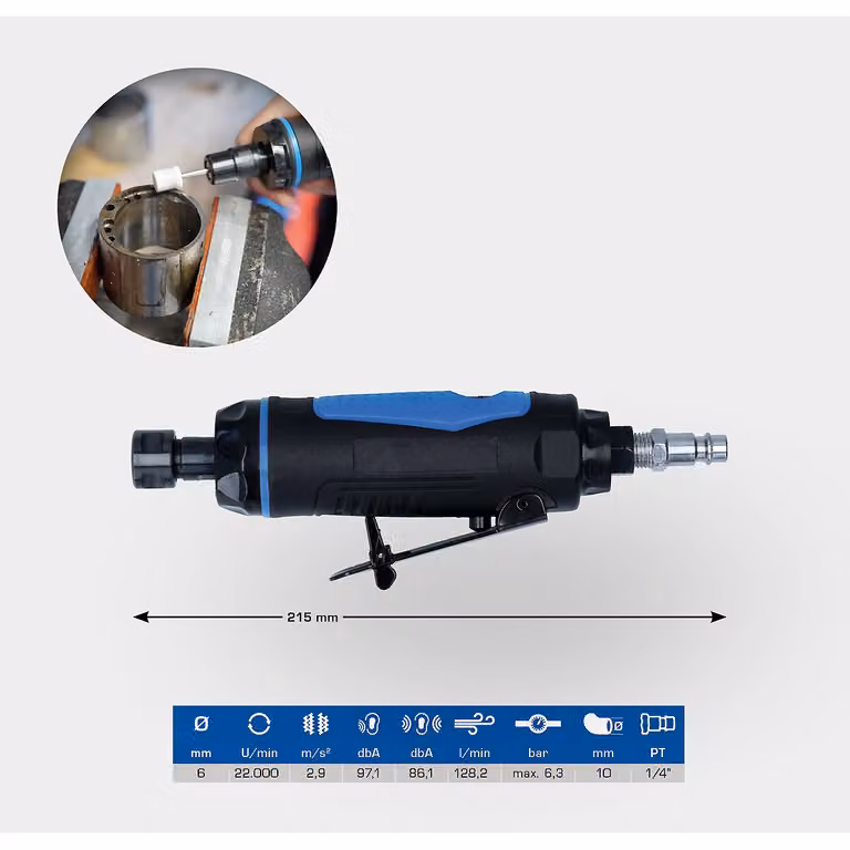 BRILLIANT TOOLS Smerigliatrice pneumatica diritta - BT160702