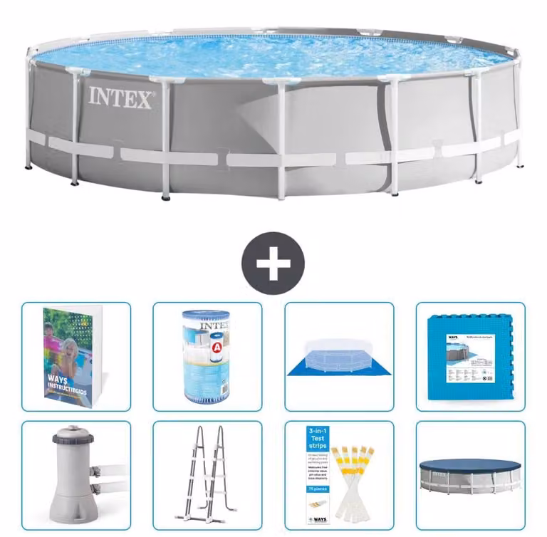 Struttura per piscina a forma di prisma - 427x107 cm - composta da 7 elementi - modello S602