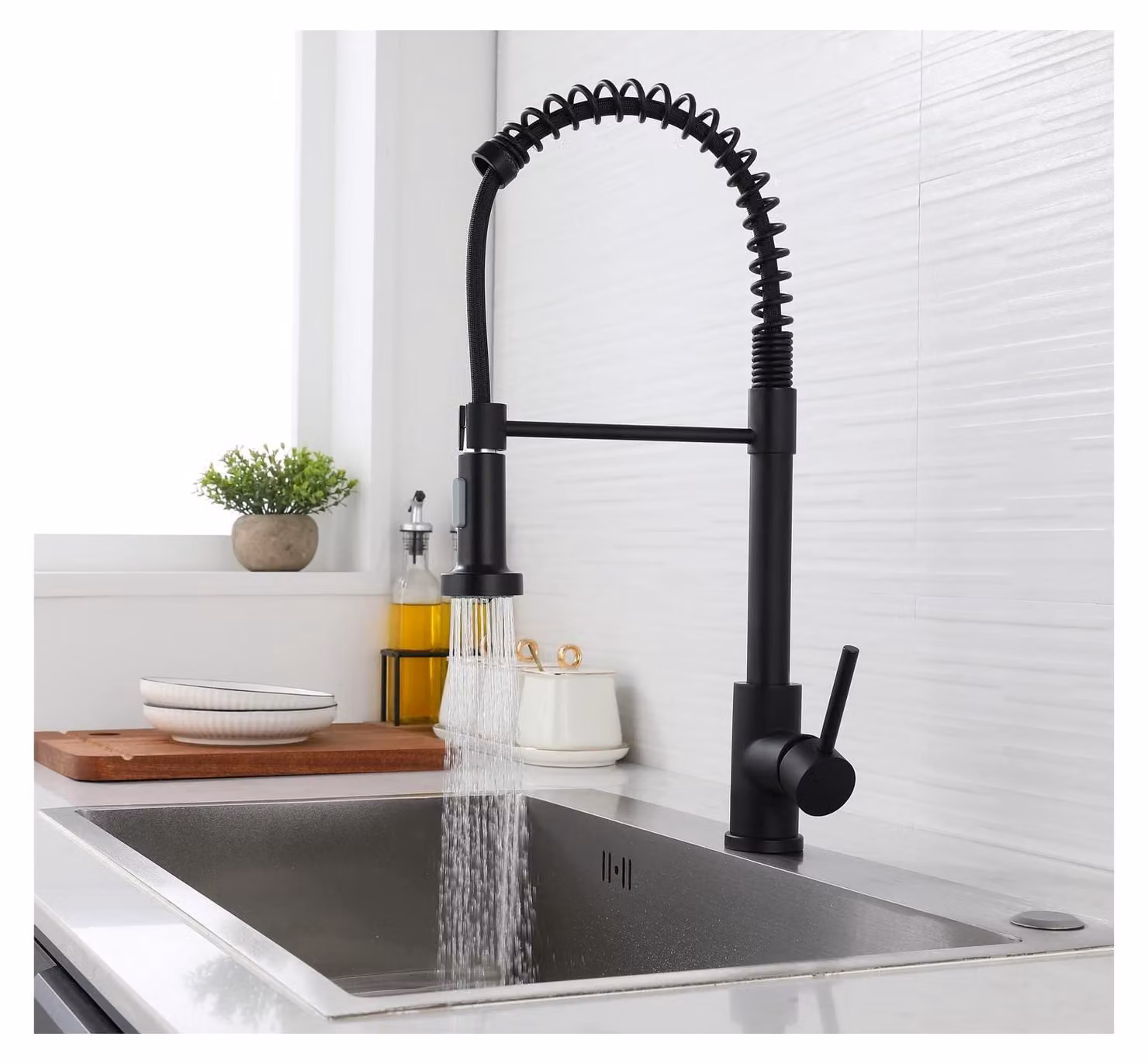 Rubinetto da cucina con soffione estraibile e rotazione a 360°
