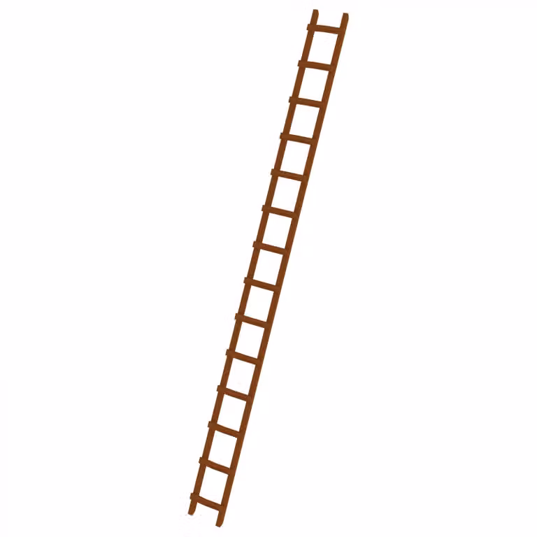 Scala per tetti in legno 14 pioli