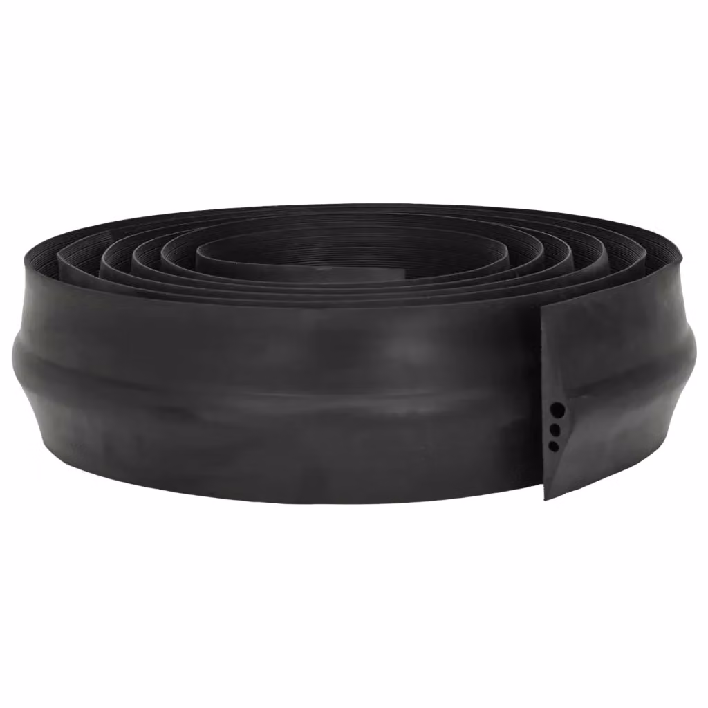 Guarnizione per la parte inferiore della porta del garage vidaXL in gomma EPDM nera, Lunghezza: 12 m, Dimensioni: 74 x 20 mm – 2
