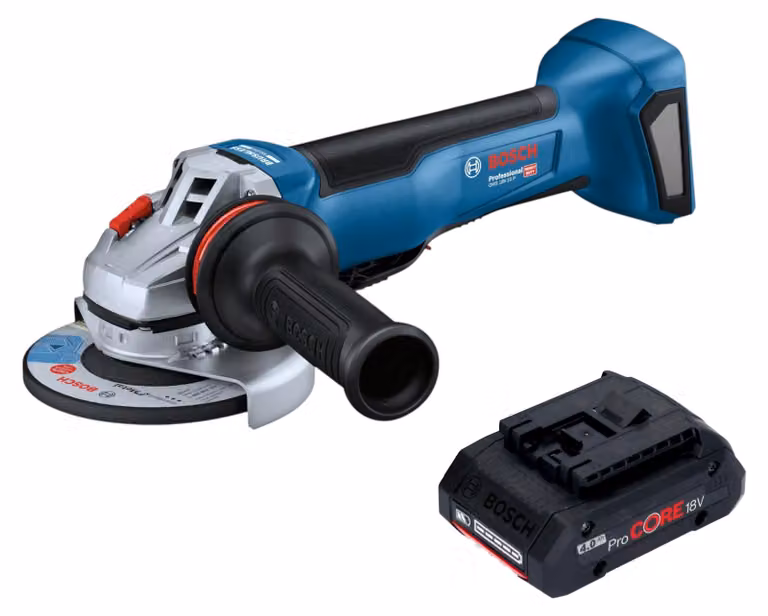 Smerigliatrice angolare a batteria Bosch GWS 18V-10 P Professional 18 V 125 mm Brushless + 1x batteria ProCORE 4,0 Ah - senza caricabatterie
