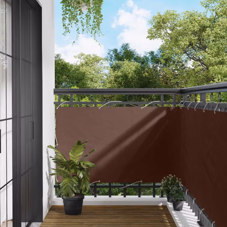 vidaXL Schermo da balcone Rettangolare 100 x 400 cm Tessuto Oxford
