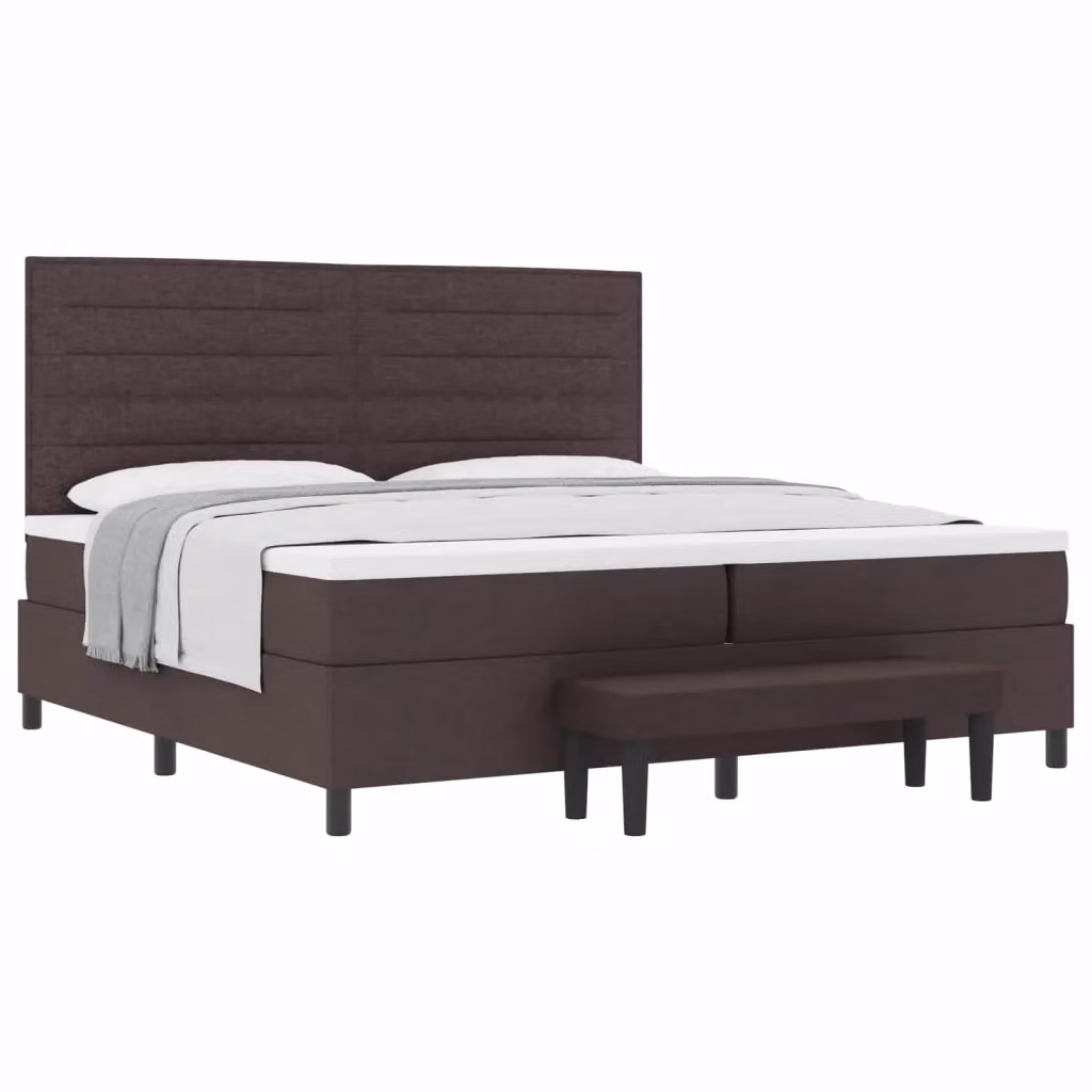 Letto Ibrido con Materasso a Molle Insacchettate vidaXL Marrone Scuro L/P/H: 200 x 200 x 280 cm – 2