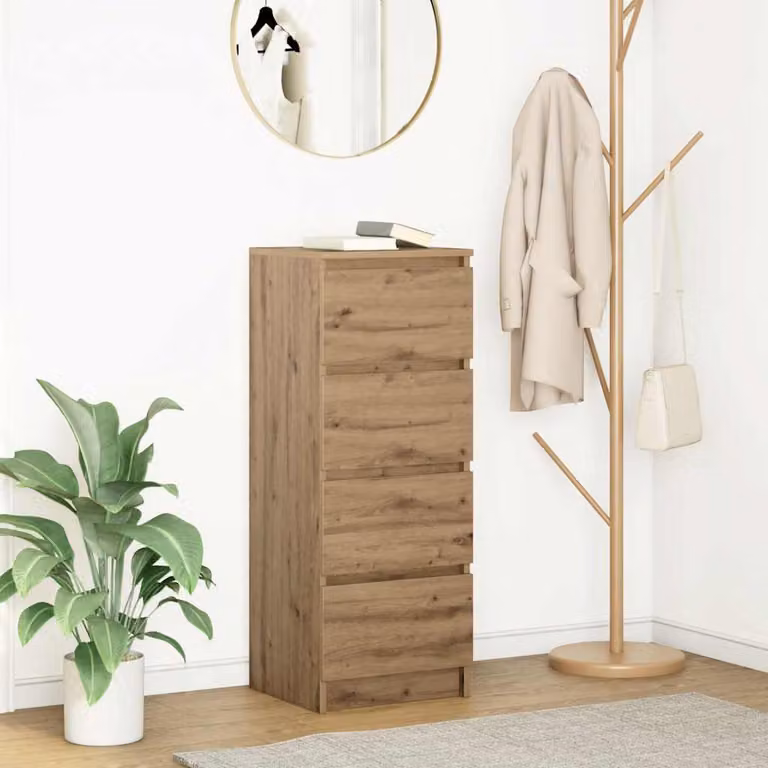 Credenza a parete vidaXL in legno marrone stile minimalista L: 37,5 cm, P: 35 cm, H: 99 cm