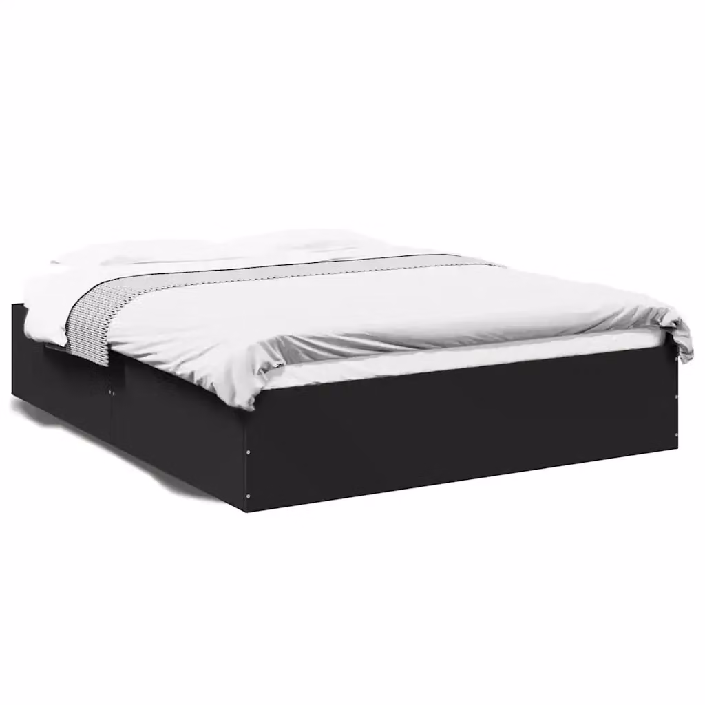 Giroletto moderno vidaXL in legno multistrato nero 150x200 cm – 2