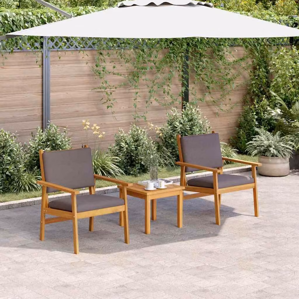 Maison Exclusive - Set di 2 sedie da giardino in legno massello di acacia, colore antracite